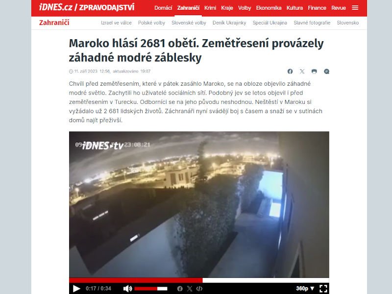 Proč některé nedávné katastrofy doprovázelo modré světlo? Proč některé nedávné katastrofy doprovázelo modré světlo?