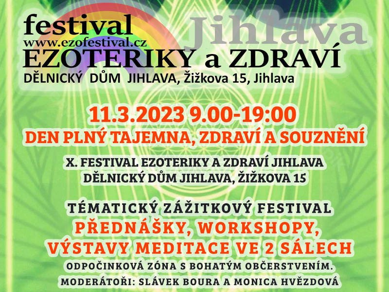 V Jihlavě proběhne desátý Festival ezoteriky a zdraví V Jihlavě proběhne desátý Festival ezoteriky a zdraví