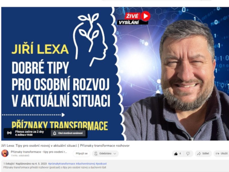 Již tento čtvrtek rozhovor s Jiřím Lexou na Příznacích transformace Již tento čtvrtek rozhovor s Jiřím Lexou na Příznacích transformace